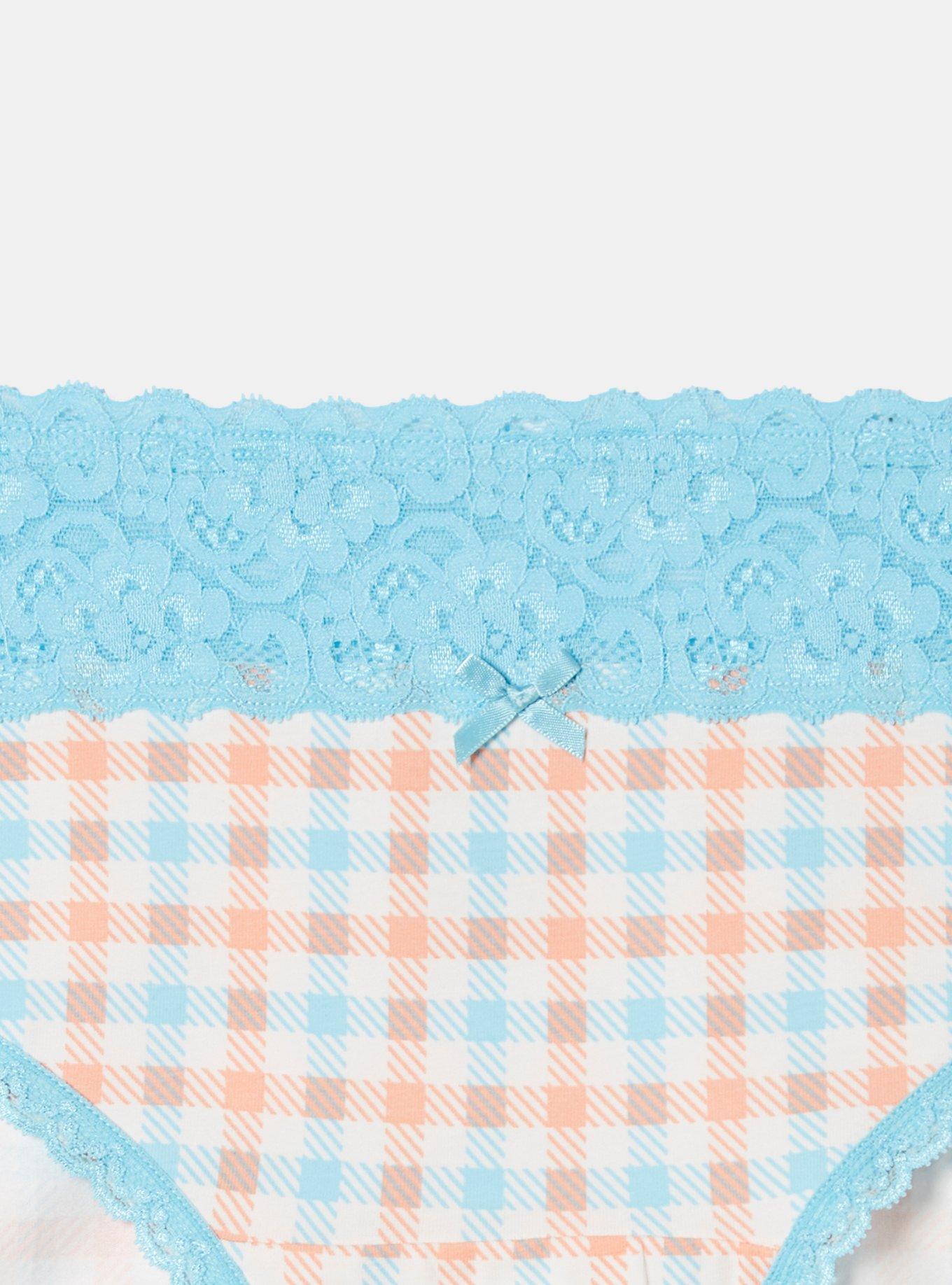 Plus Size Cotton MidRise Bikini Lace Trim Panty Torrid