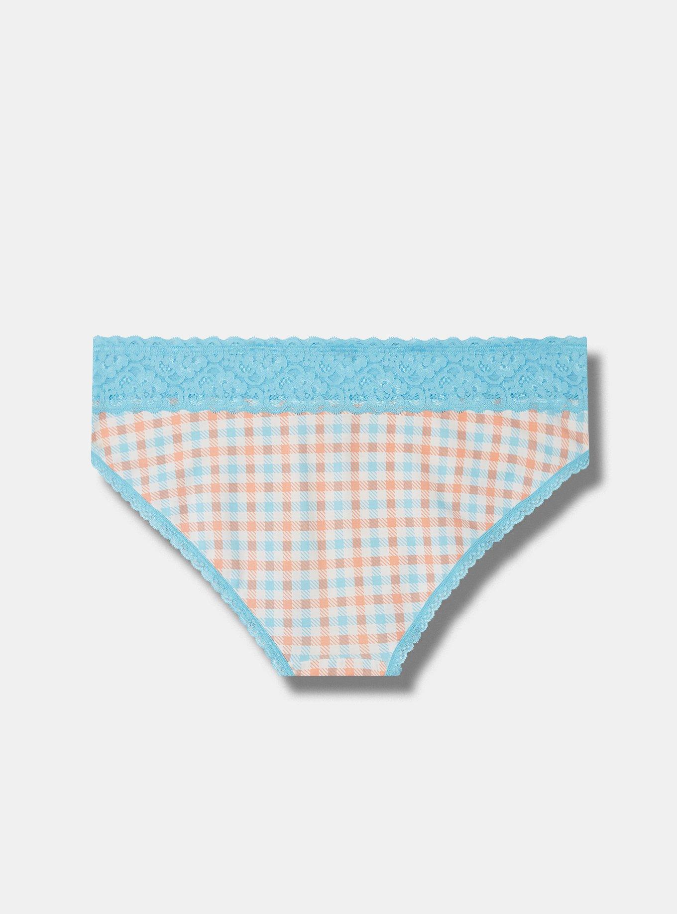 Plus Size Cotton MidRise Bikini Lace Trim Panty Torrid