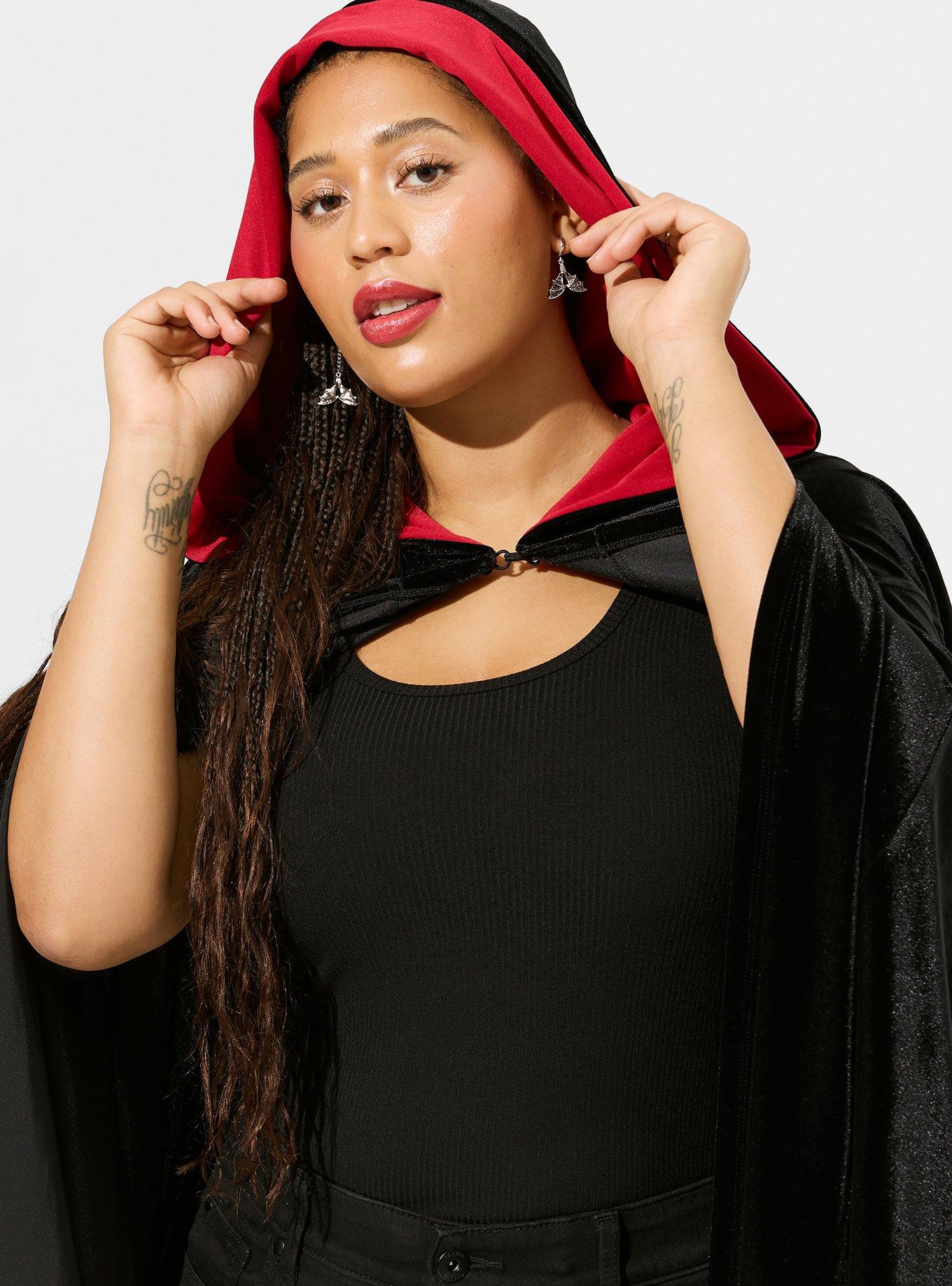 Plus Size Halloween Costume Velvet Short Cloak Torrid