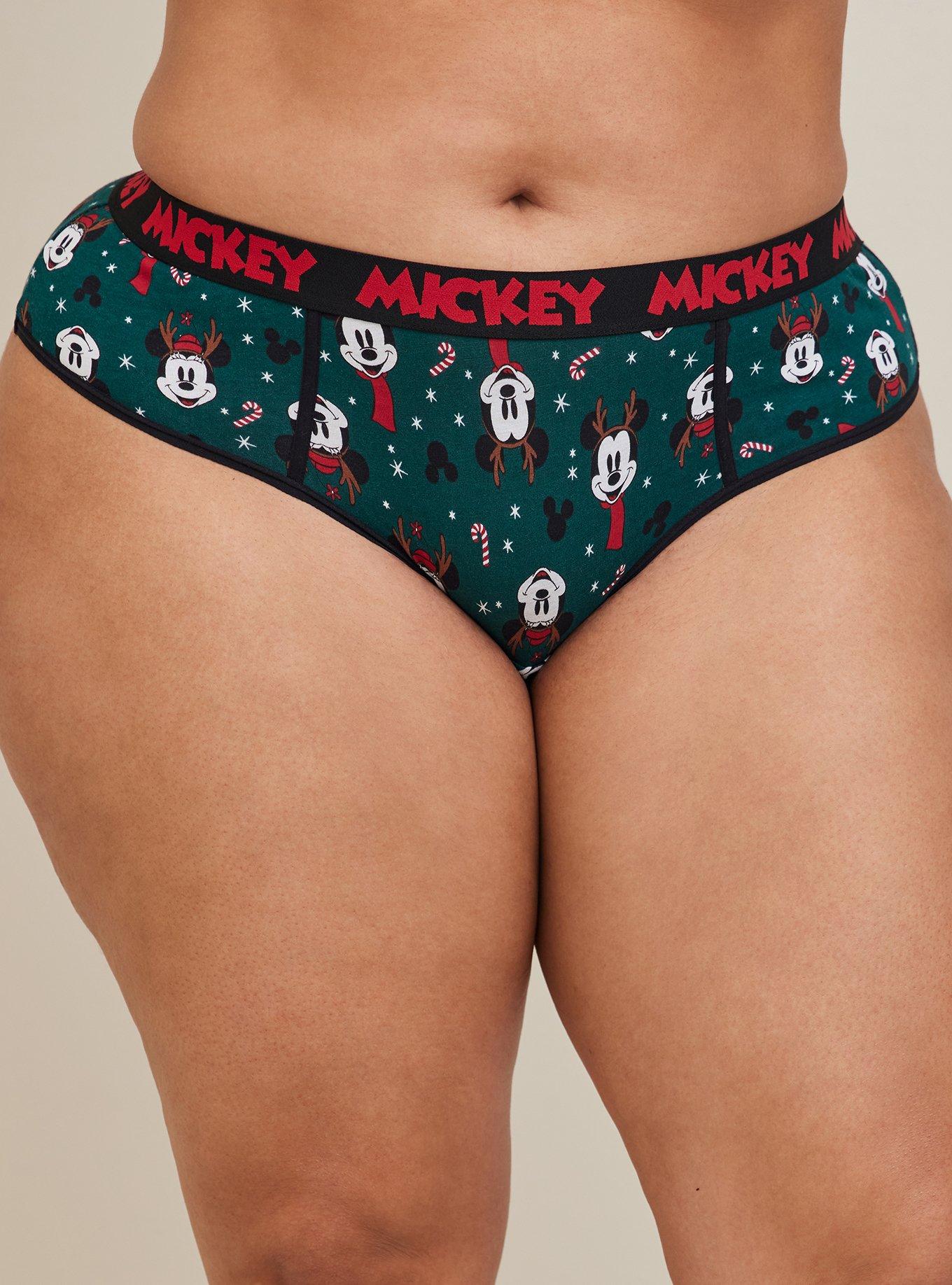 Plus Size Disney Mickey Mouse Cotton Mid Rise Hipster Panty Torrid