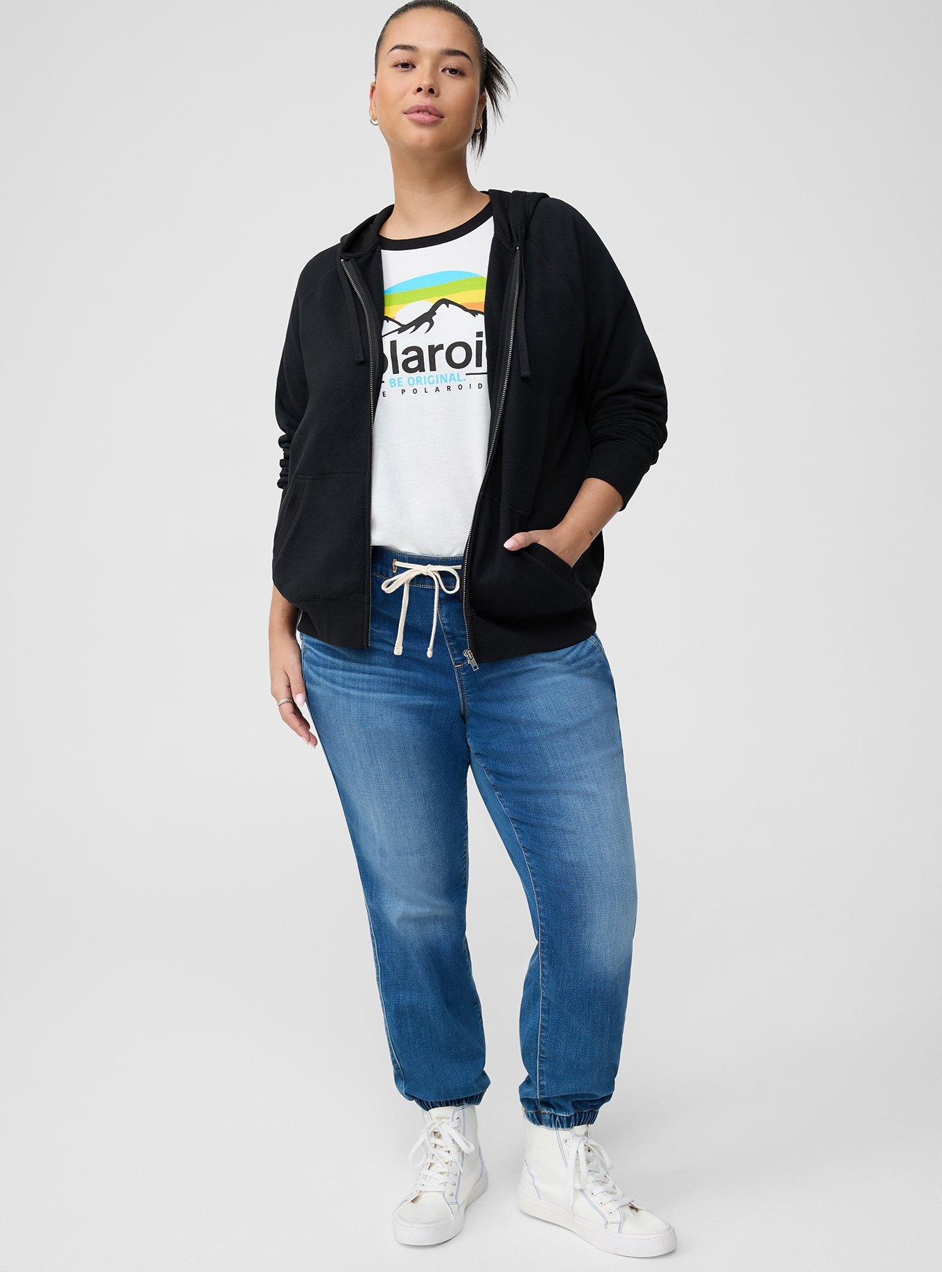 Plus Size Classic Fit Super Soft Fleece Zip Up Raglan Hoodie Torrid