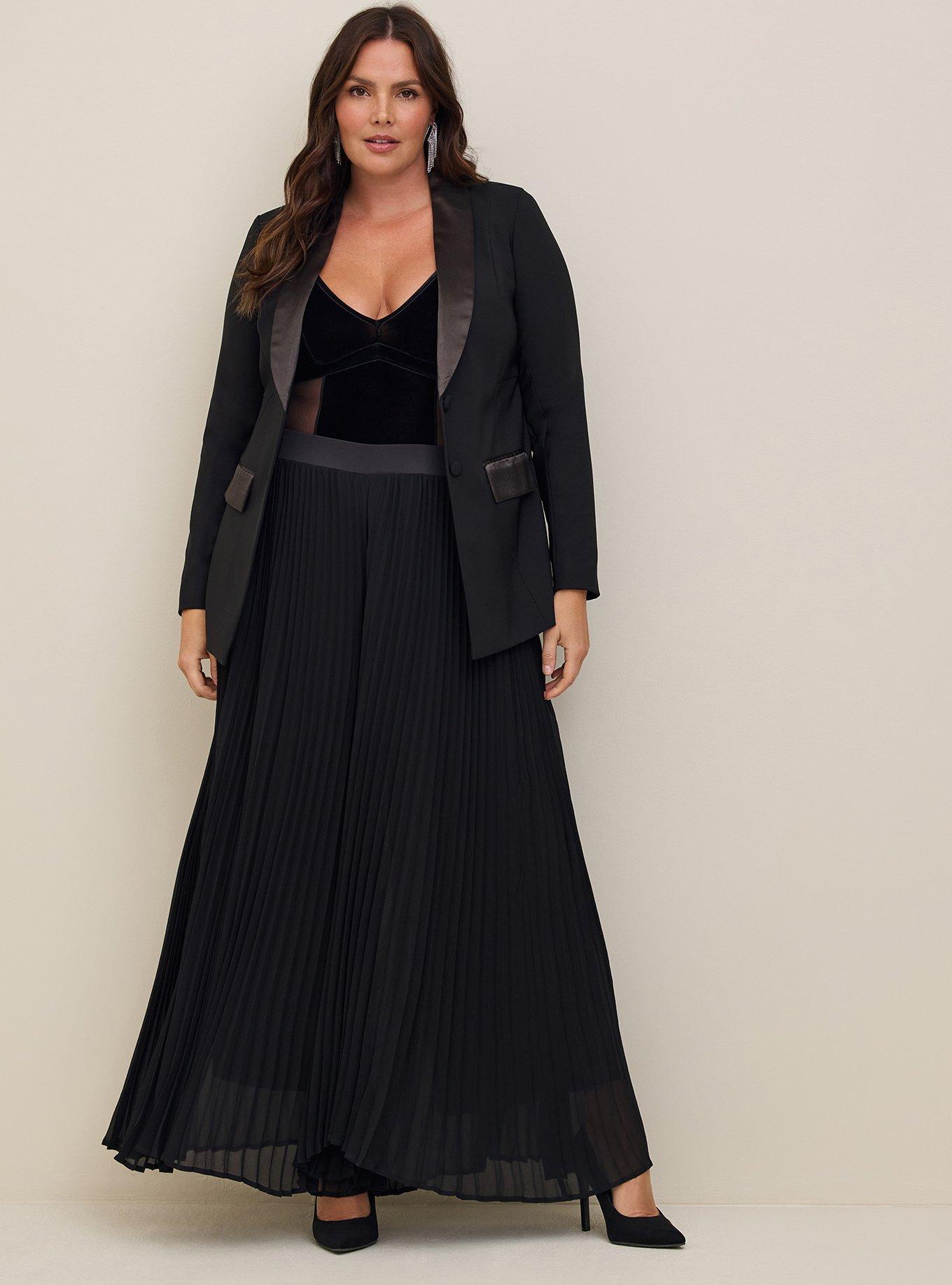 Plus Size PullOn WideLeg Chiffon HighRise Accordion Pleat Pant Torrid