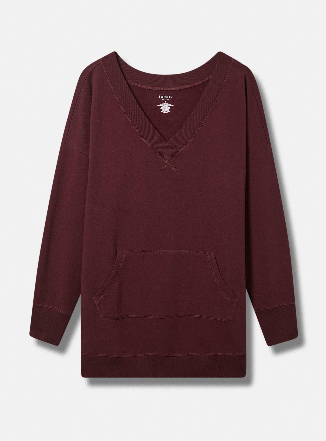 Plus Size Everyday Fleece VNeck Long Sleeve Tunic Torrid