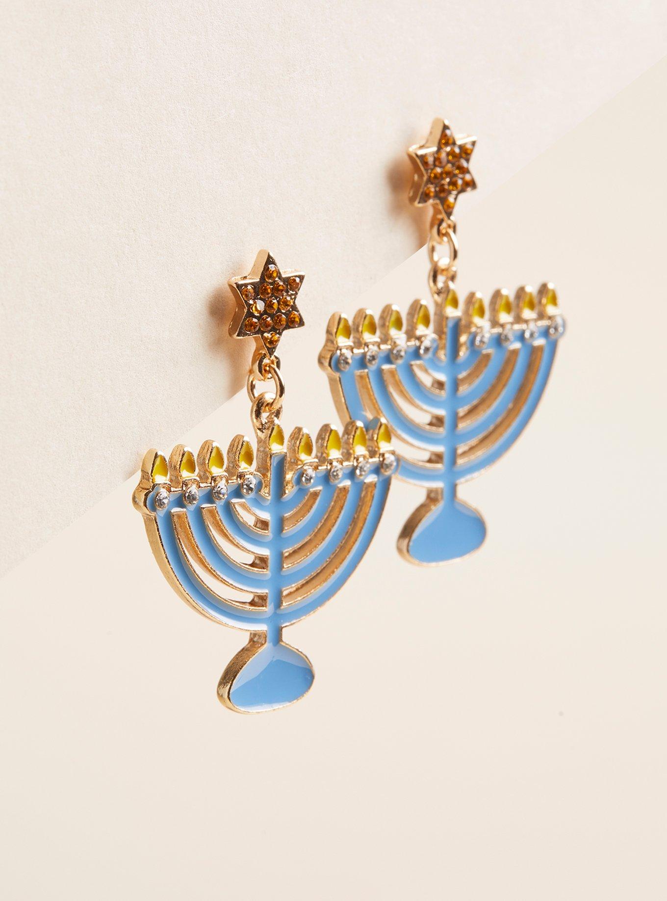Plus Size Menorah Statement Earring Torrid