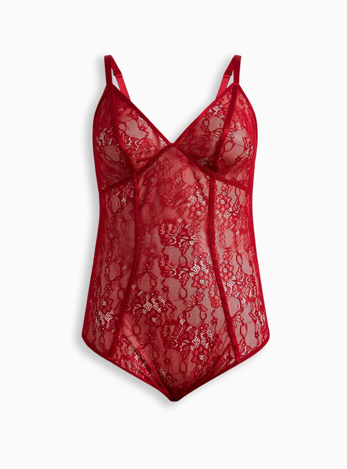 Plus Size Lace Bodysuit With Open Heart Back Torrid