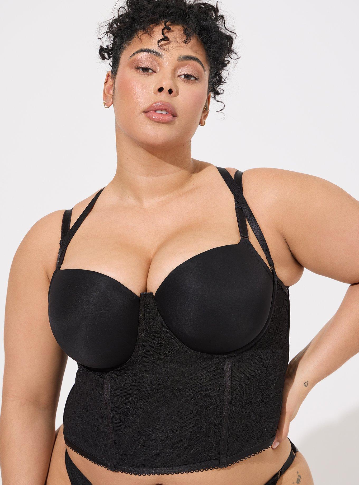 Plus Size Lace Bustier With Open Bust Torrid