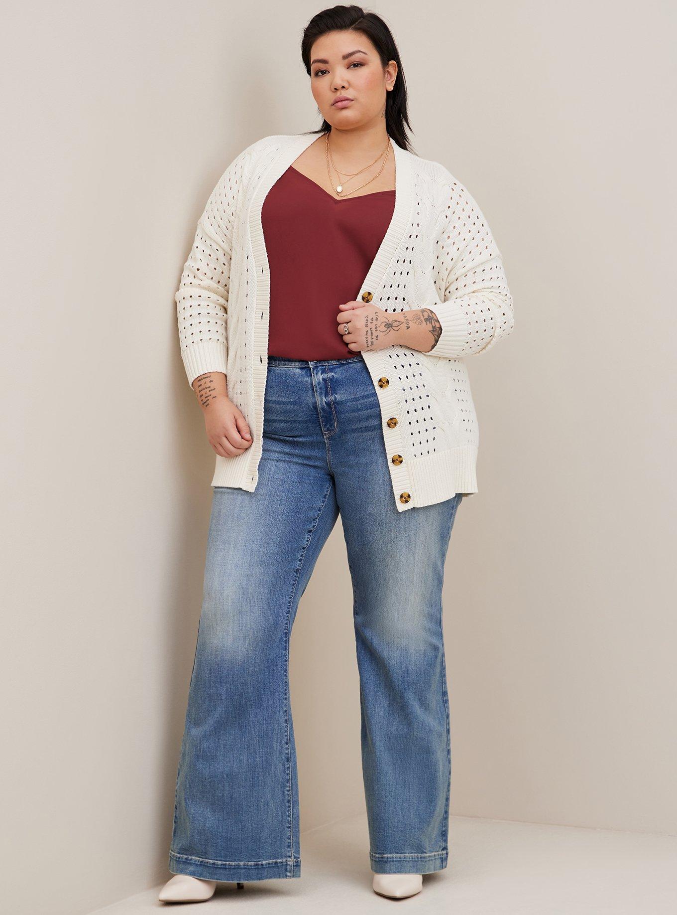 Plus Size Cable Boyfriend Cardigan Sweater Torrid