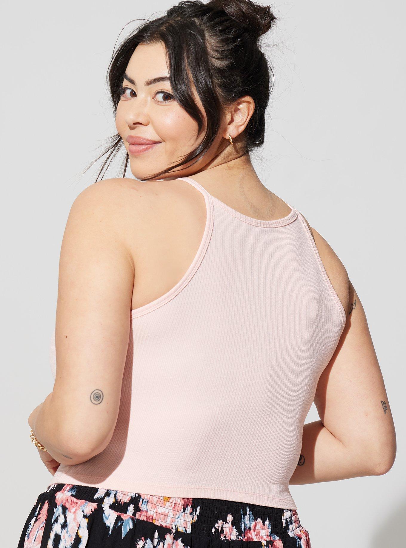 Plus Size Everyday Rib High Neck Crop Tank Torrid