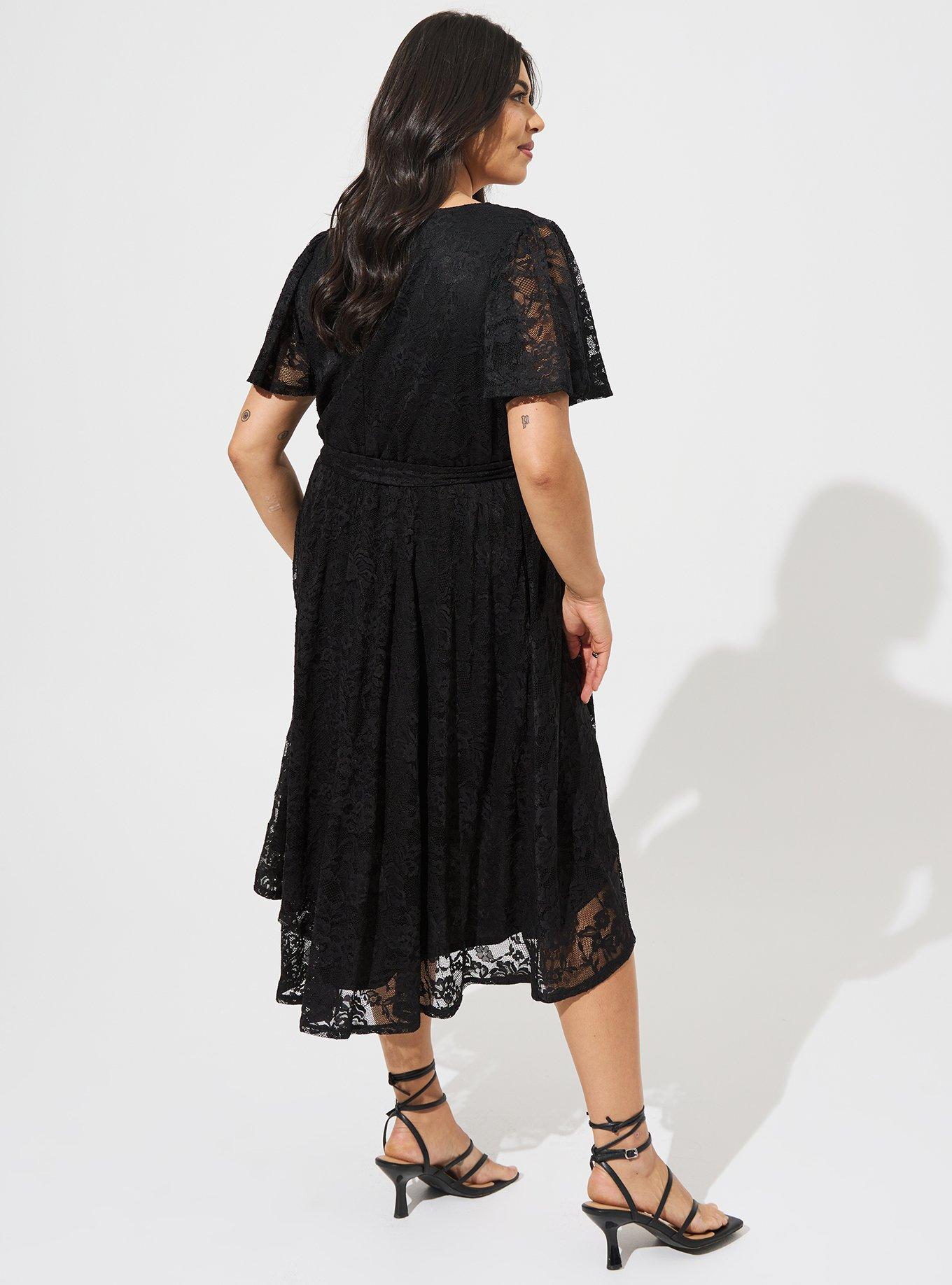 Plus Size Mini Lace Wrap Dress Torrid