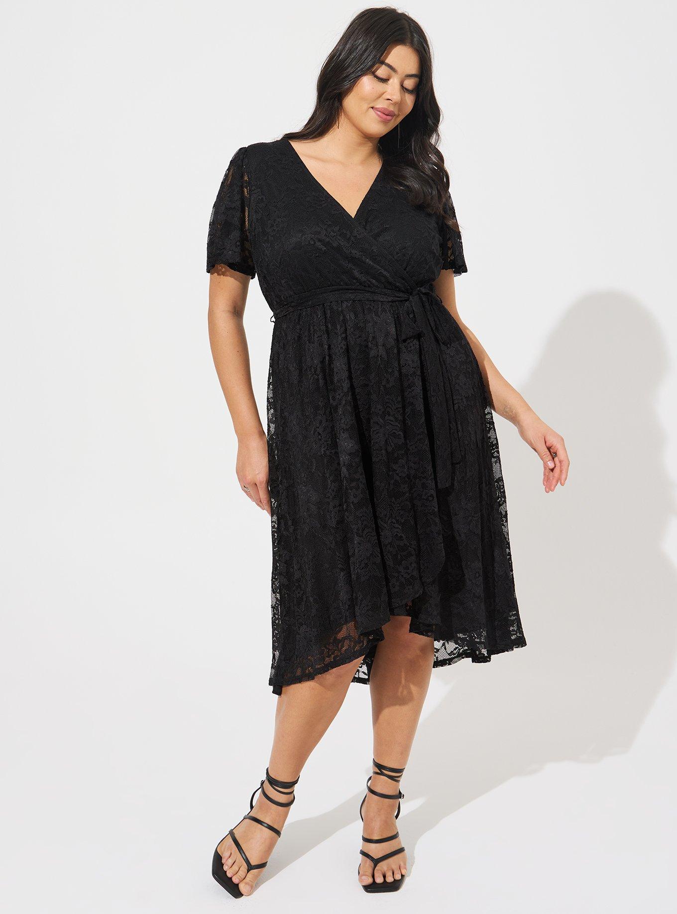 Plus Size Mini Lace Wrap Dress Torrid