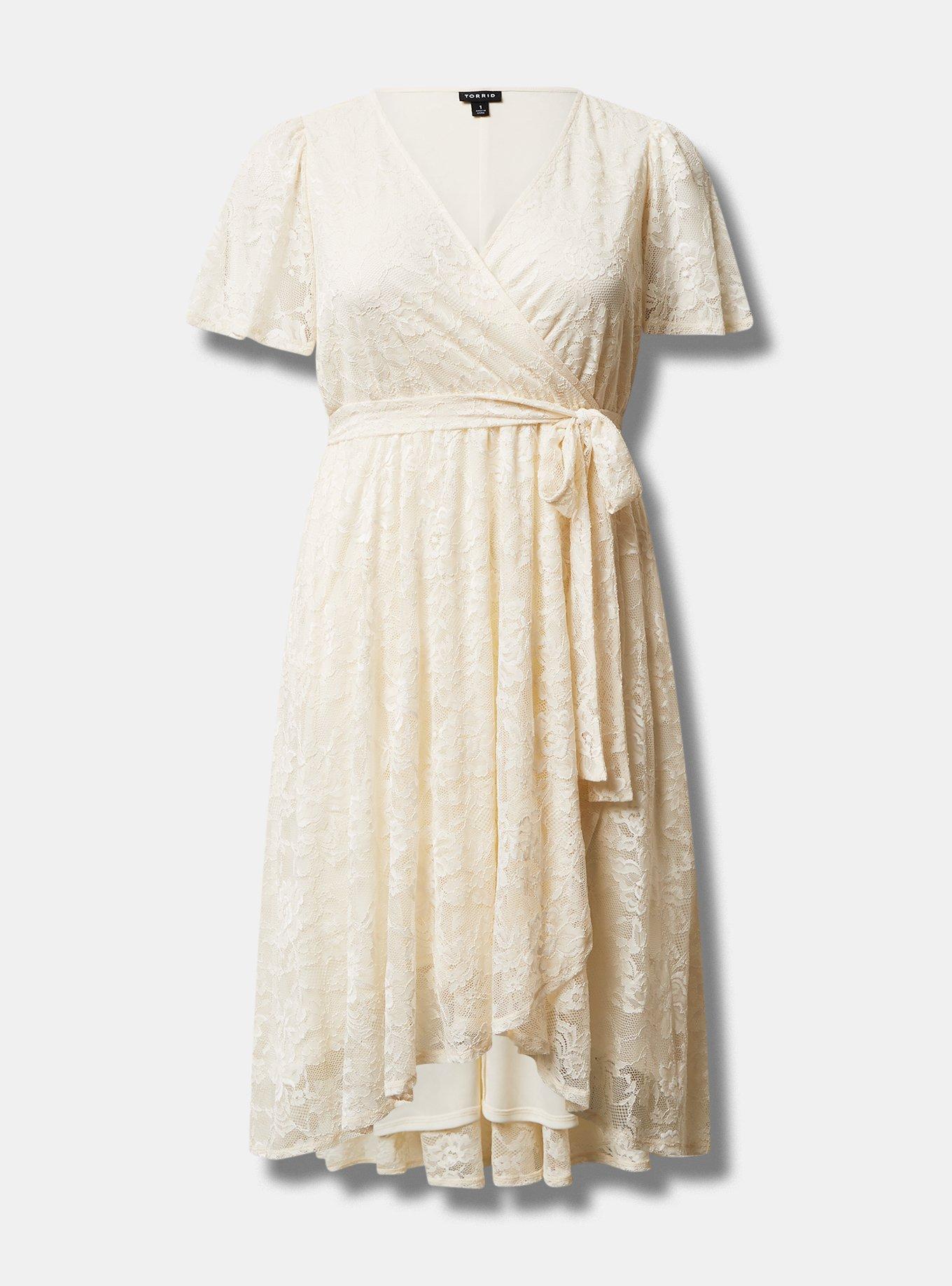 Plus Size Mini Lace Wrap Dress Torrid