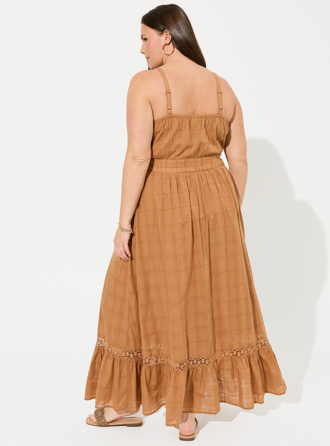 Plus Size Maxi Cotton Crochet Tank Dress Torrid