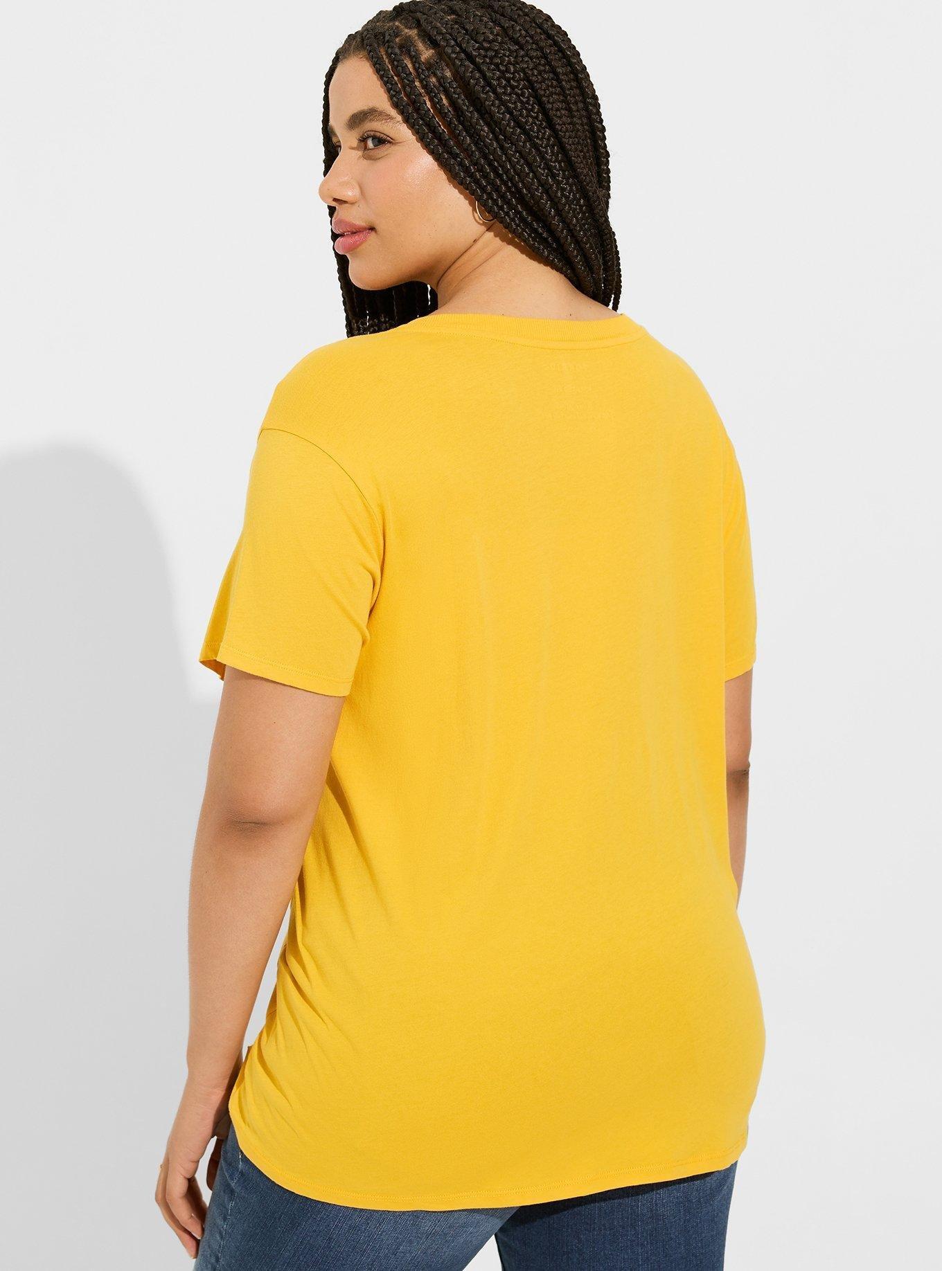 Plus Size Vintage Cotton Jersey VNeck Relaxed Distressed Tee Torrid