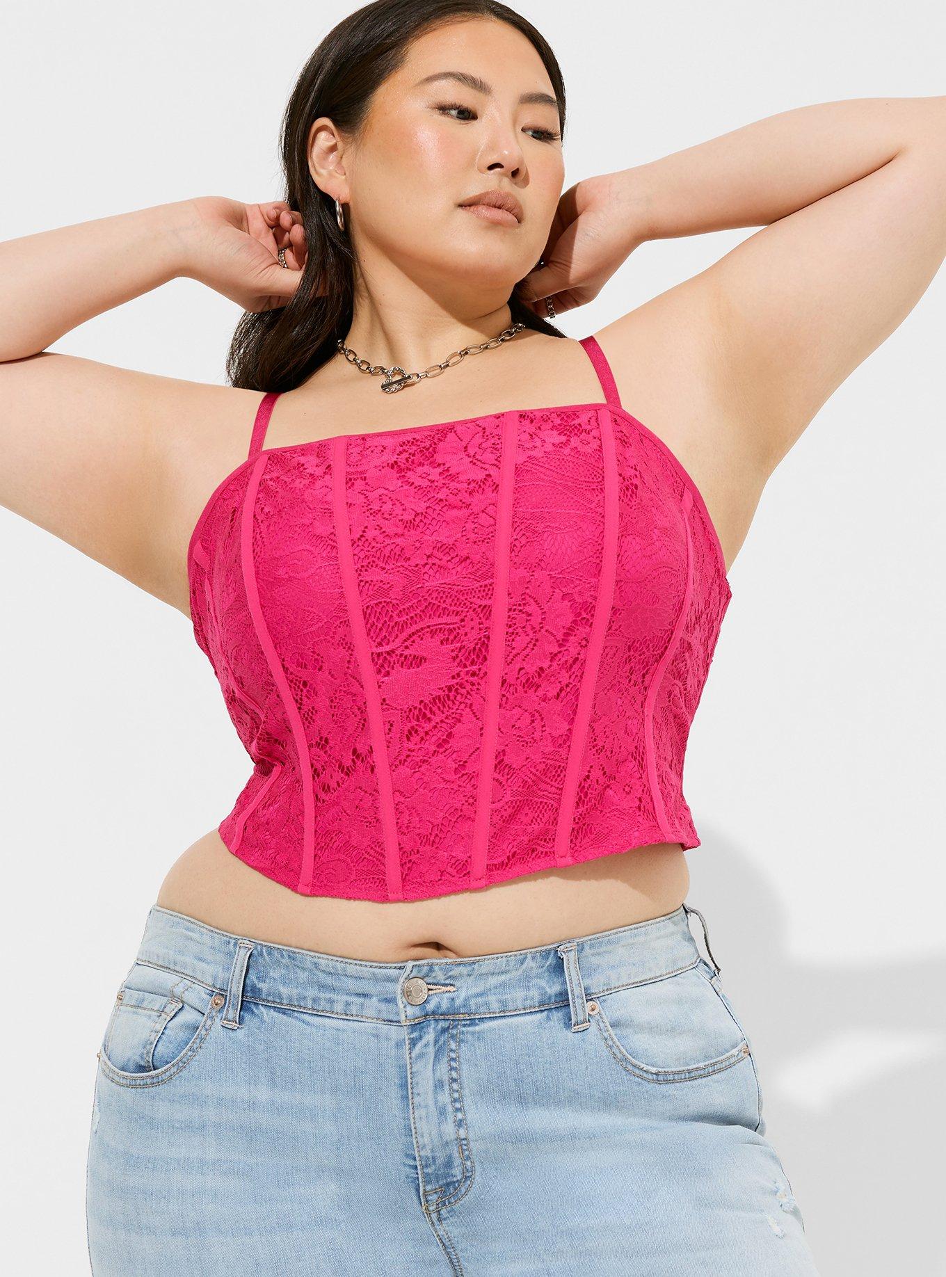 Plus Size Lace Corset Crop Top Torrid