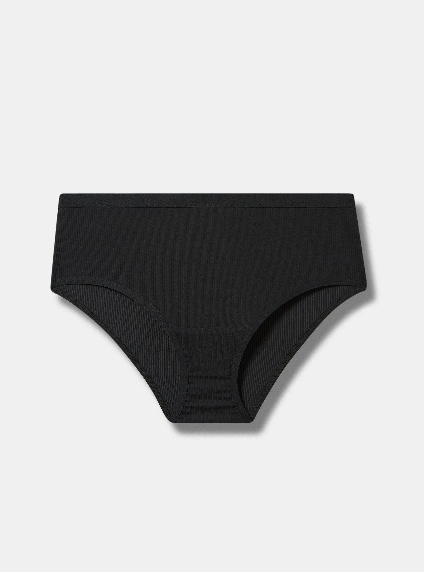 Plus Size Microfiber Ribbed Mid Rise Hipster Panty Torrid