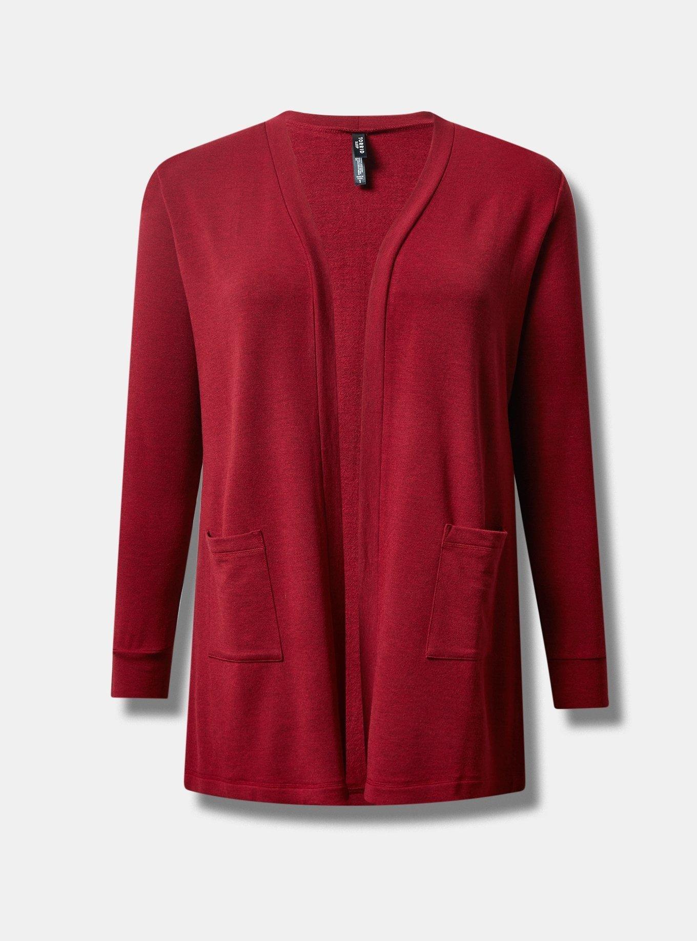 Plus Size Dream Fleece Pocket Long Sleeve Lounge Cardigan Torrid