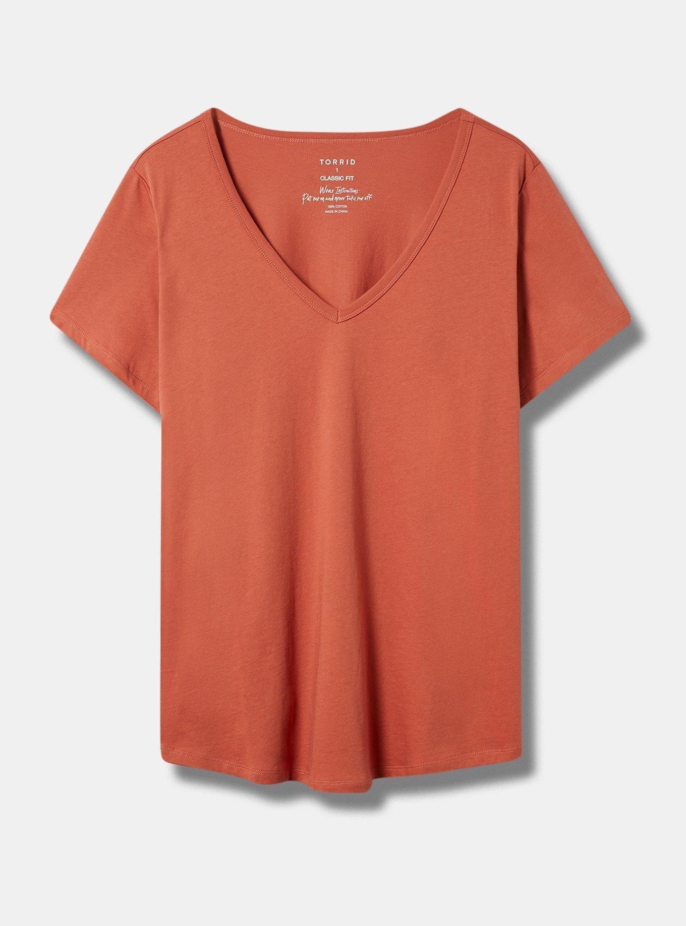 Plus Size Vintage Cotton Jersey VNeck Tee Torrid