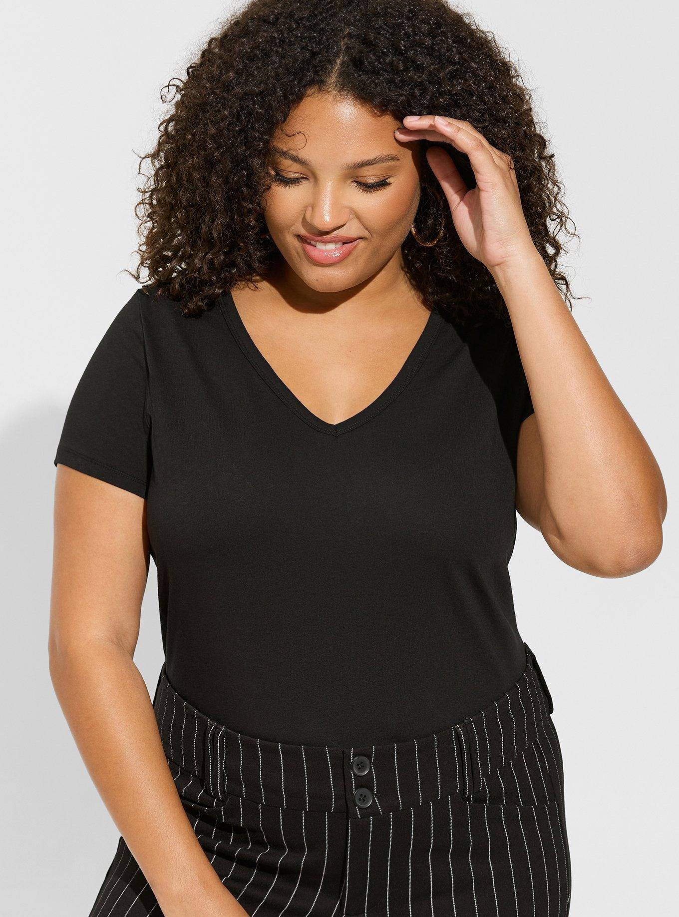 Plus Size Vintage Cotton Jersey VNeck Tee Torrid