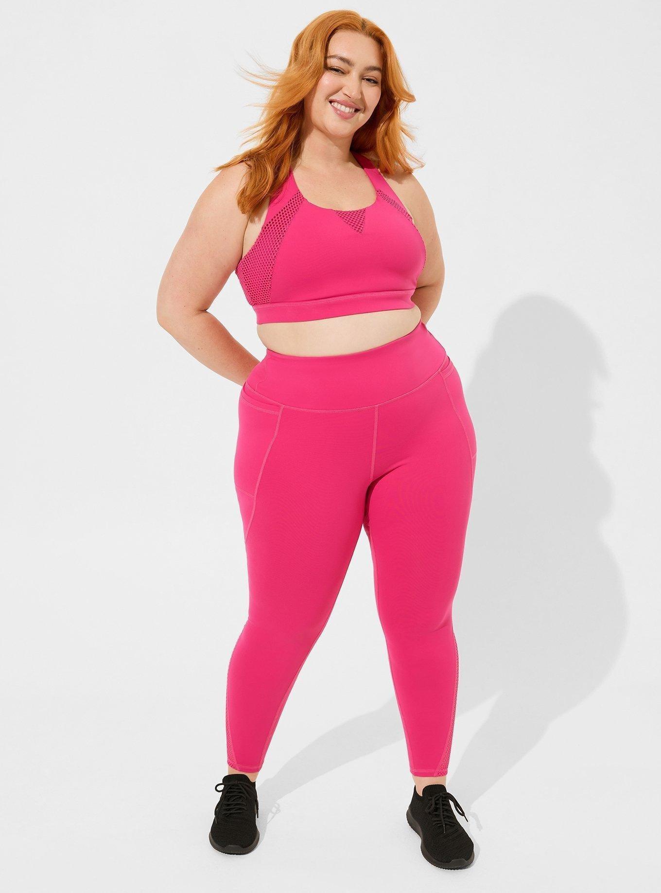 Plus Size Low Impact Wireless Mesh CutOut Active Sports Bra Torrid
