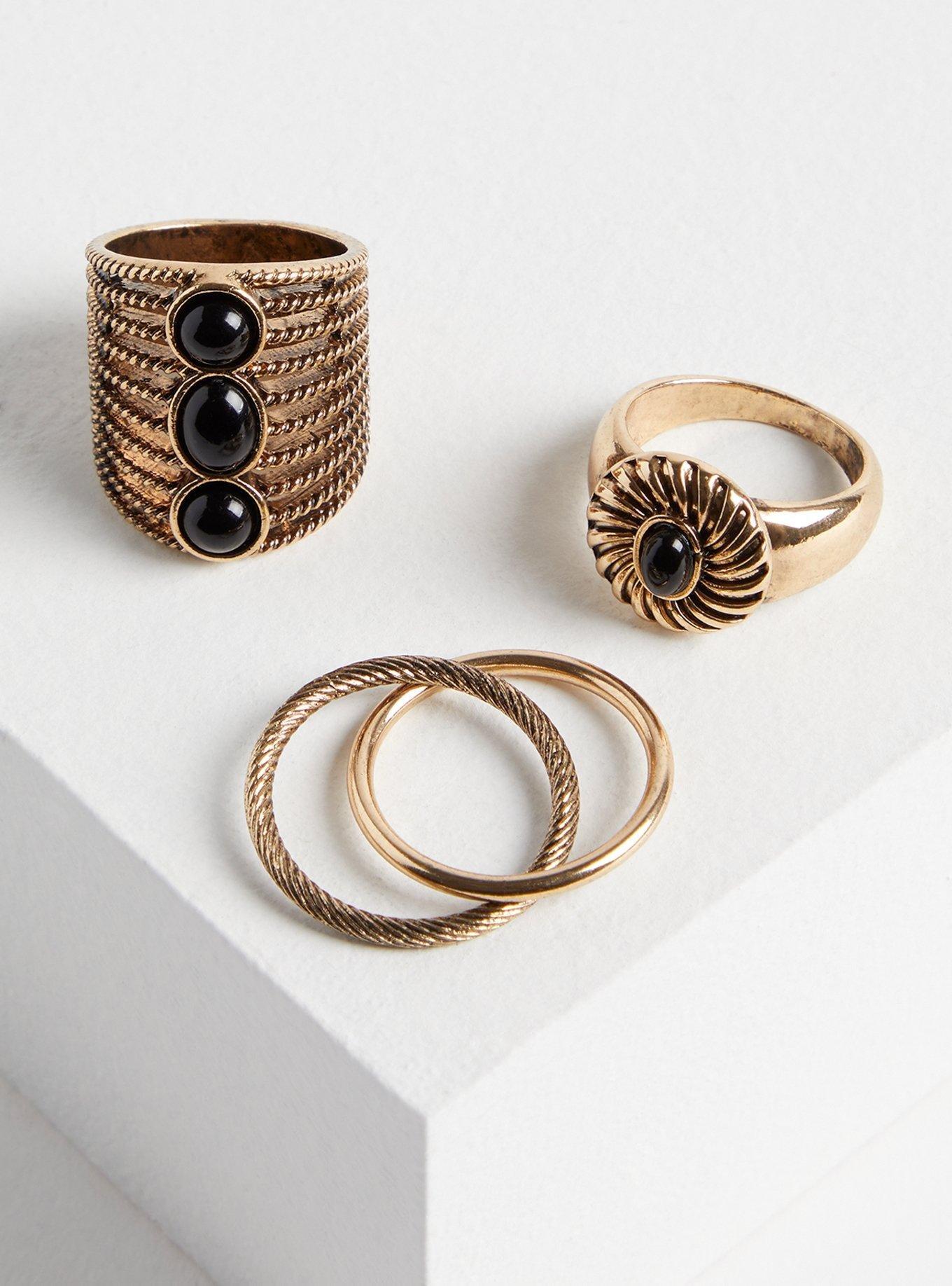 Plus Size Stone Statement Ring Set Torrid