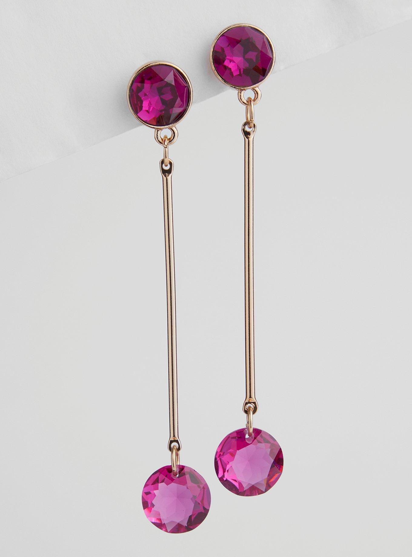 Plus Size Rhinestone Linear Drop Earring Torrid