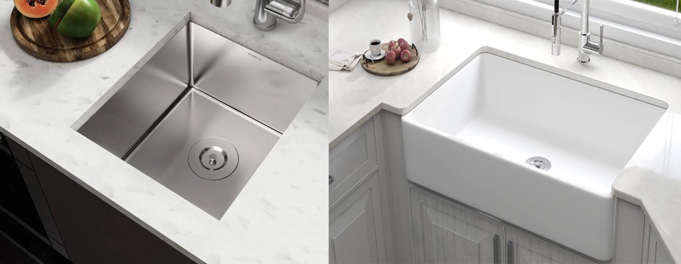 Stainless Steel vs. Porcelain Sink How to Choose? TORVA