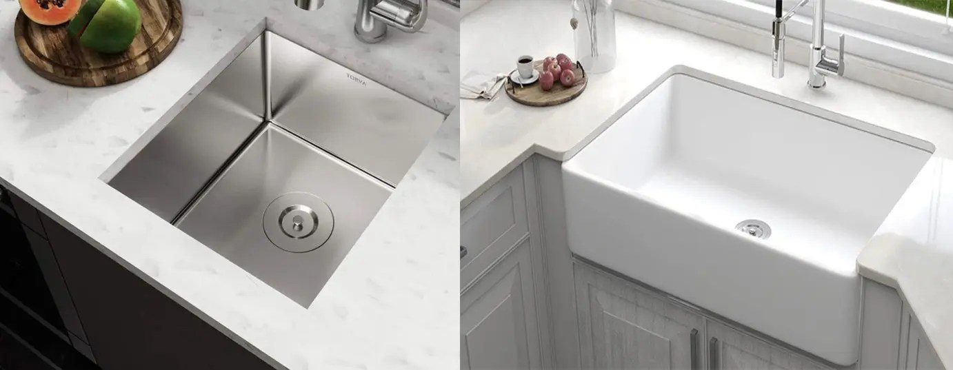 Stainless Steel vs. Porcelain Sink How to Choose? TORVA