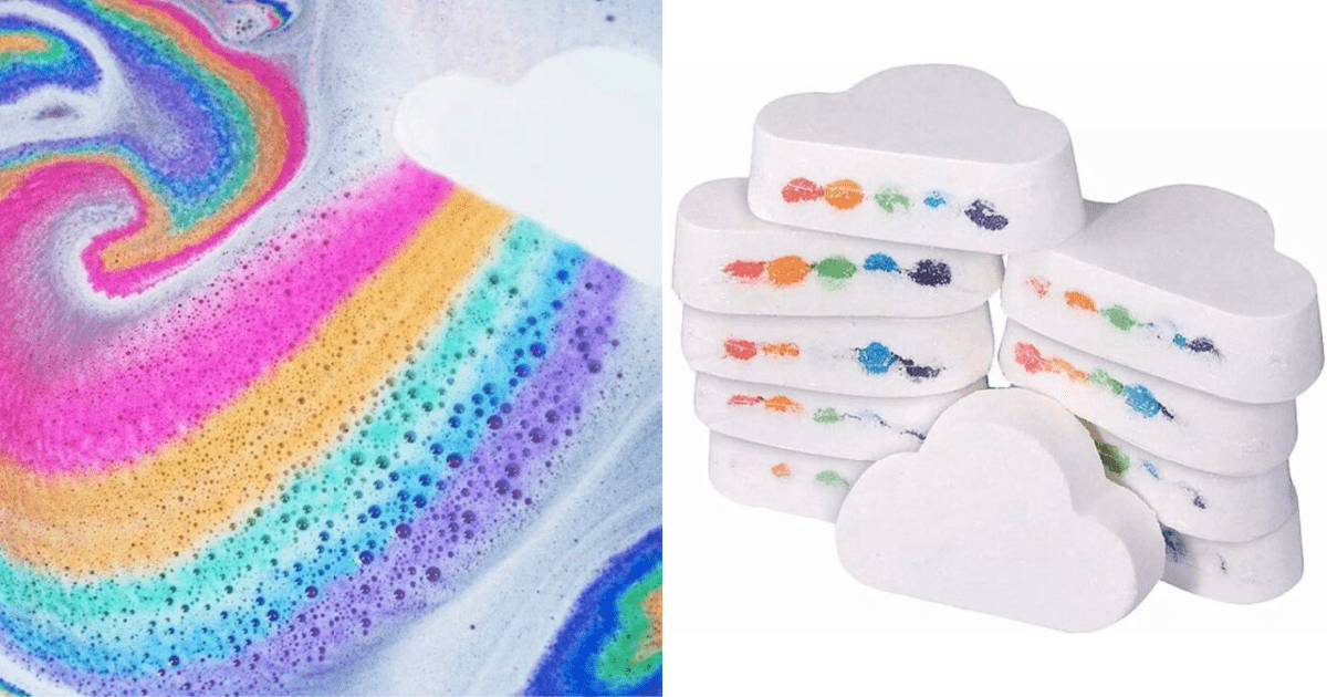 You Can Get A Cloud Bath Bomb That Creates A Rainbow In