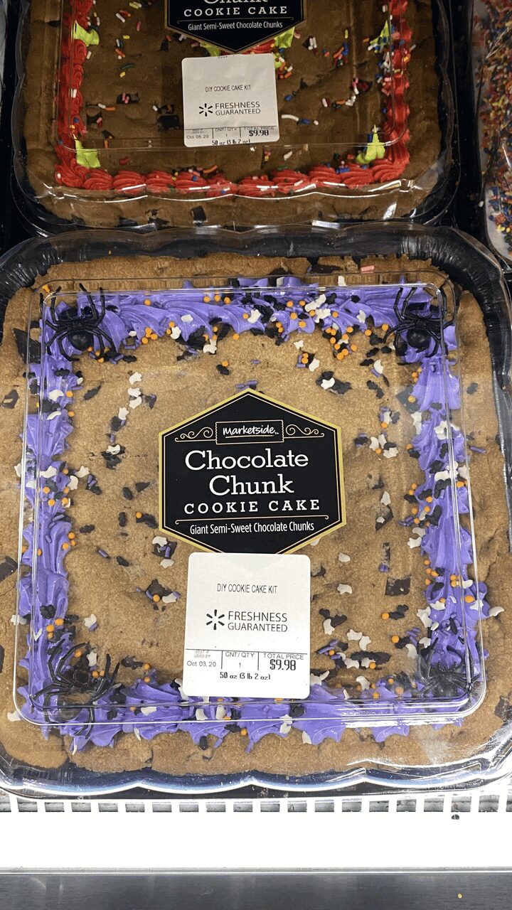 Walmart Is Selling A 10 Giant Halloween Chocolate Chip Cookie Cake and
