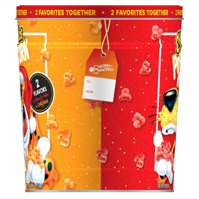 The New Cheetos Holiday Popcorn Tin Is Filled With Two Flavors For The