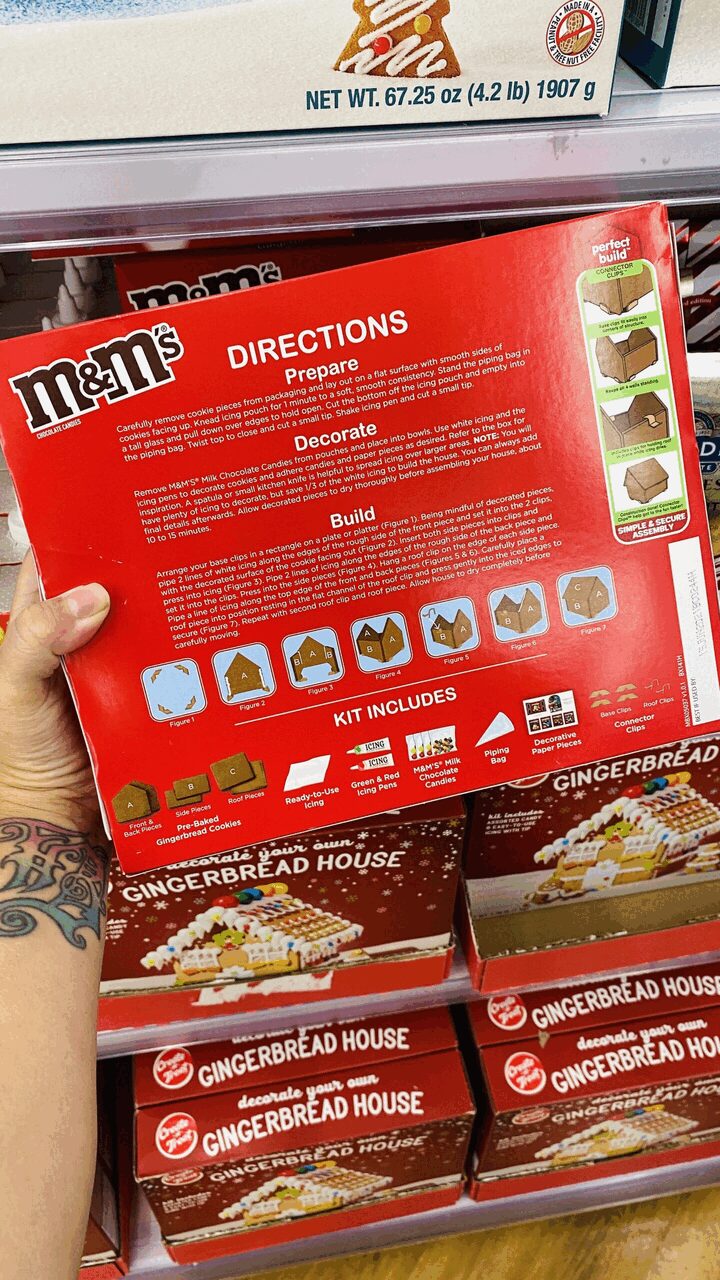 Amazon Is Selling A M&M's Gingerbread House Cookie Kit So Bring On The