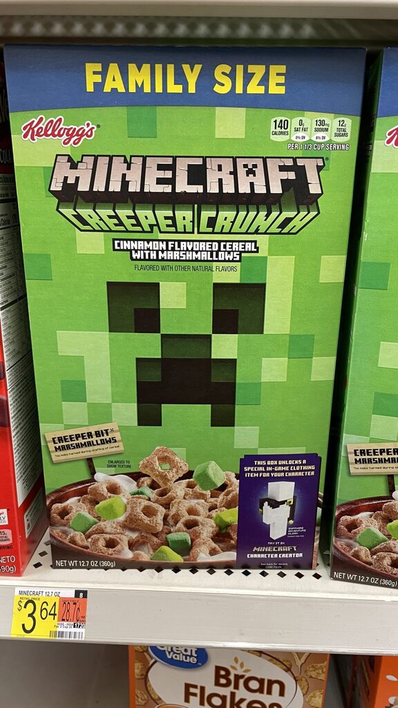 Minecraft Cereal Exists And It Has Tiny Creeper Bit Marshmallows To Help Your Kids Creep It Real