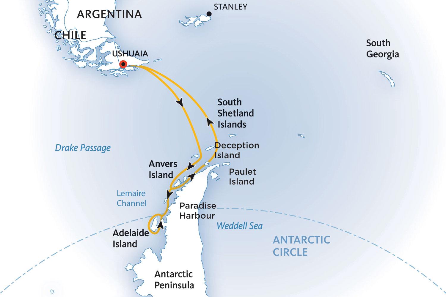Crossing the Antarctic Circle Seaventure Expeditions Online