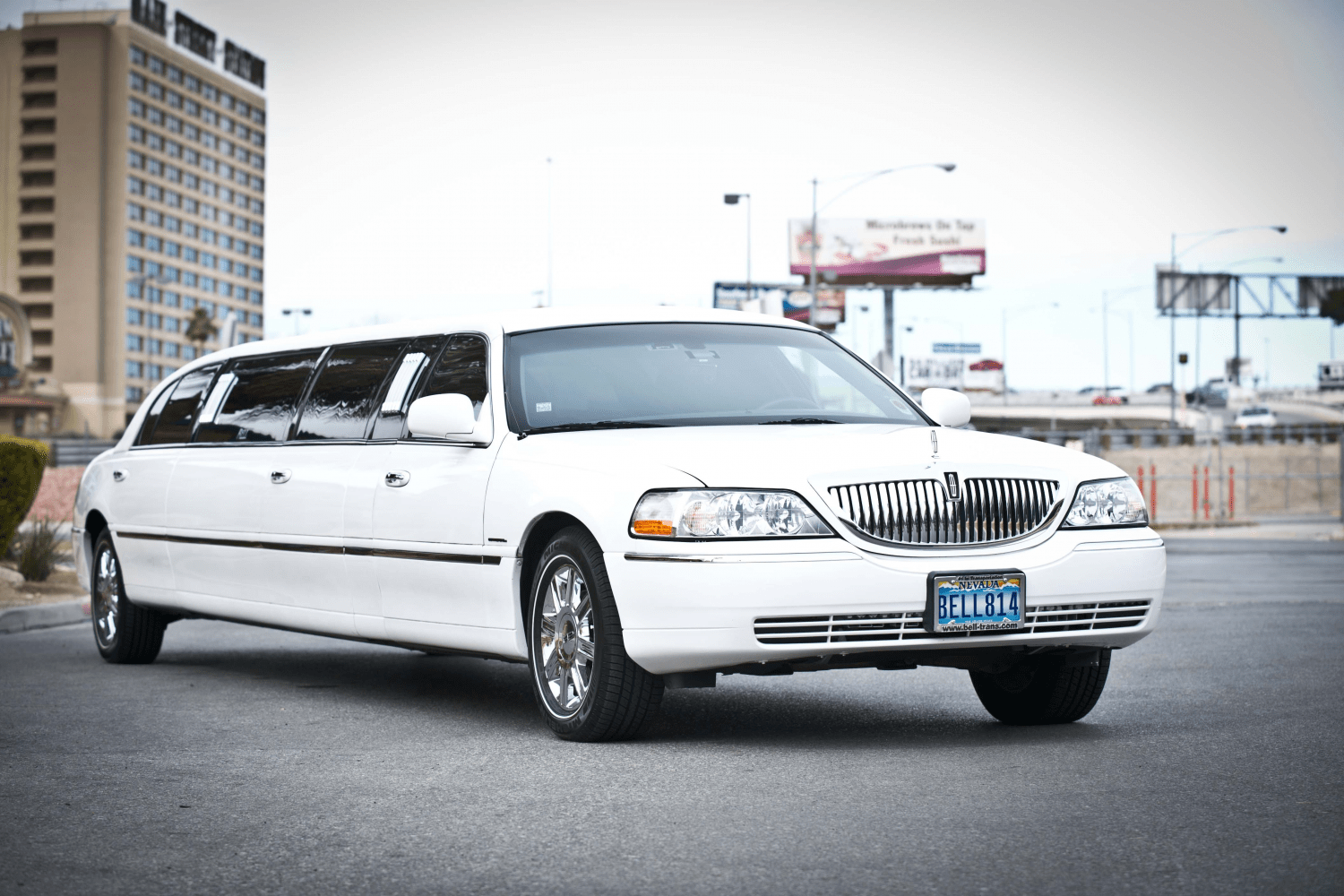 Las Vegas Airport Pickup to Hotel By Stretch Limo Gray