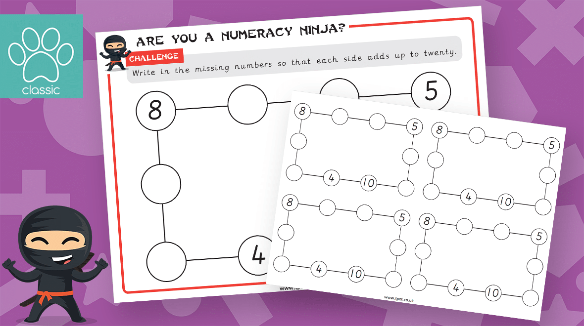 Teacher's Pet » Key Stage 1 Missing Number Addition