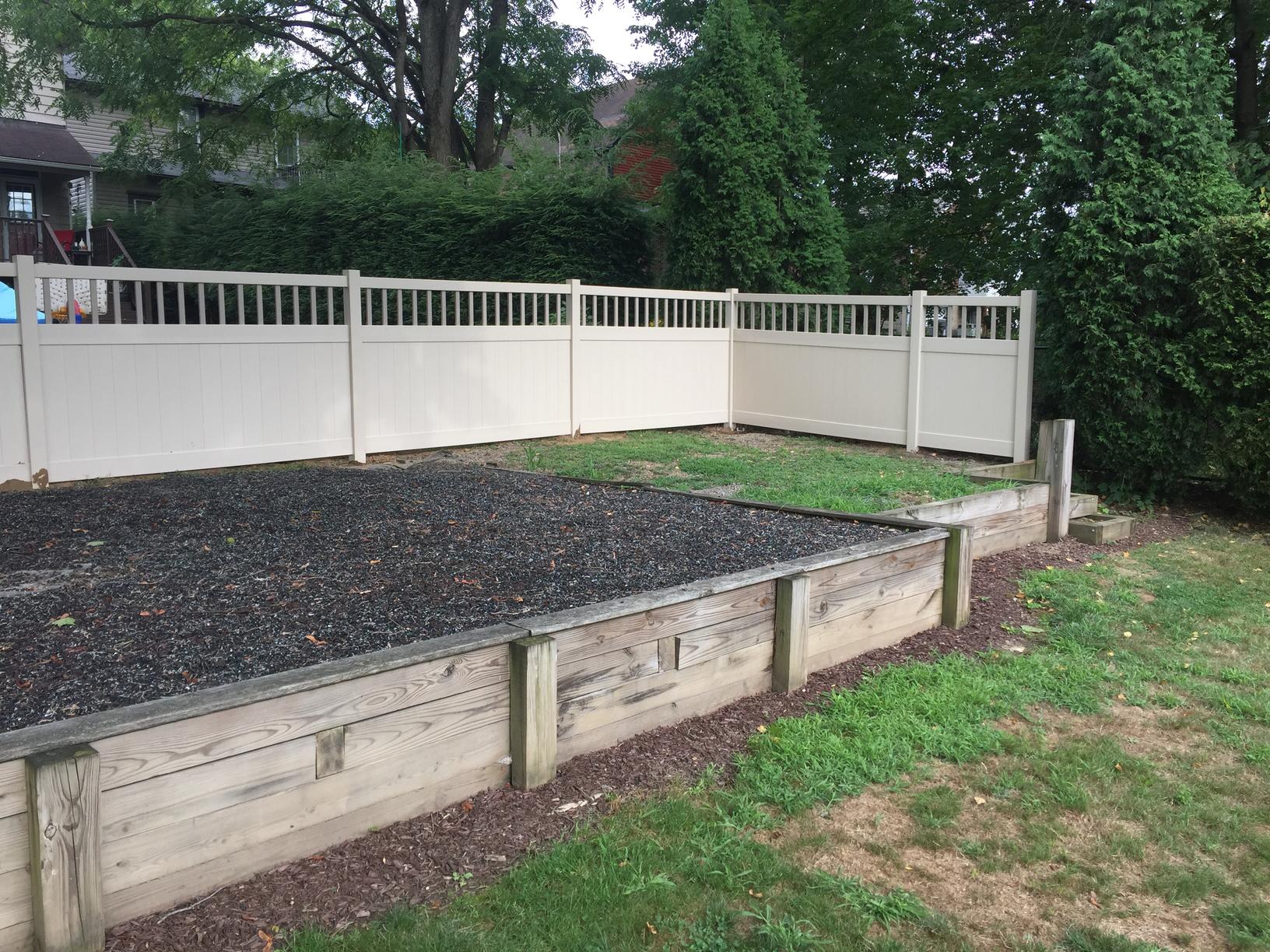 Pro Fence & Railing Before & After Photo Set New Vinyl Fence