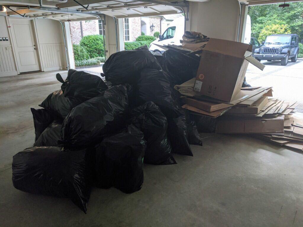 The Junkluggers of North Atlanta Before & After Photo Set Trash bags