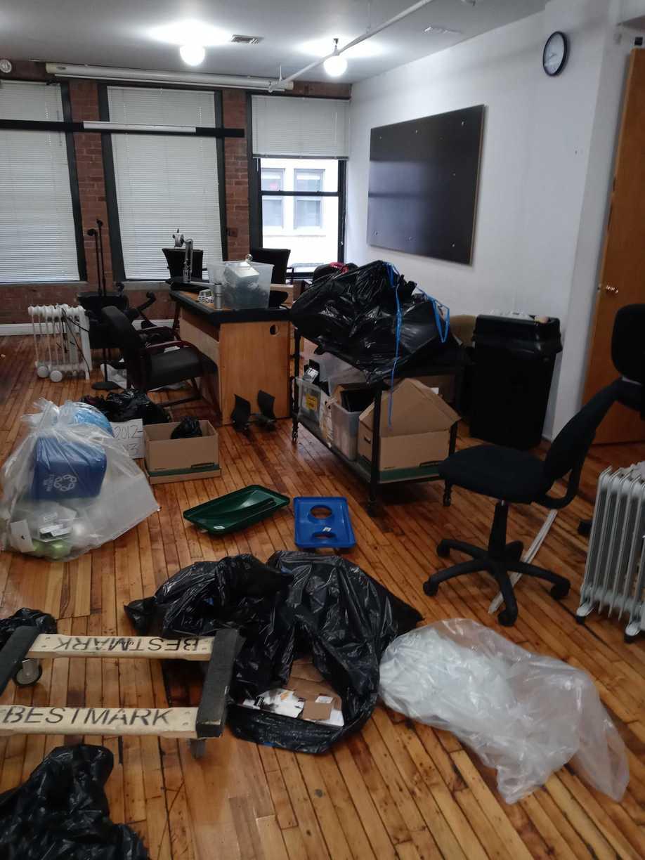 The Junkluggers of New York City Before & After Photo Set Office