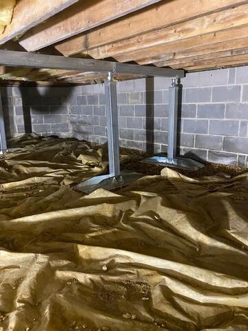 Foundation Repair - Weakened Support Beam Solution In Edgewater, MD