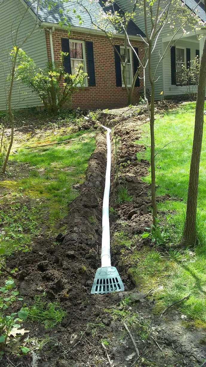 Basement Waterproofing Downspout Extension in Johnstown, OH Buried