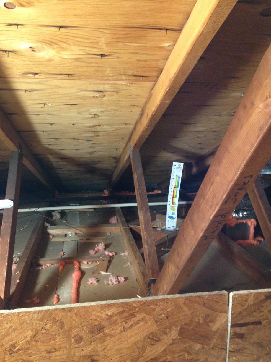 Attic Insulation Attic Air Sealing and Blown Cellulose insulation in