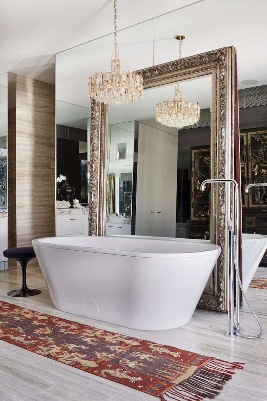 Big Bathroom Mirror Trend in Real Interiors