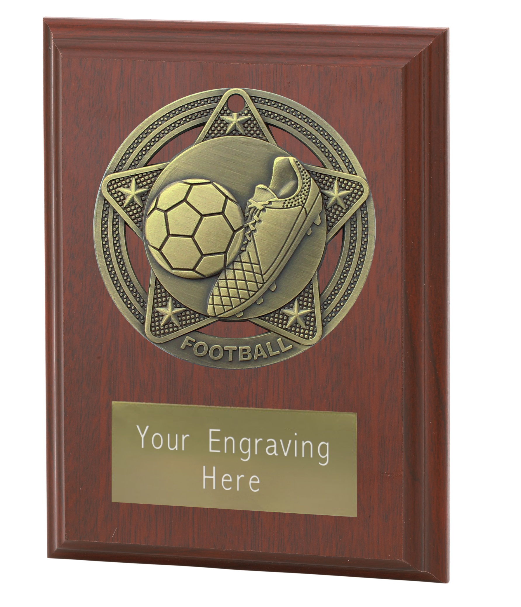 Football Plaque Award by Infinity Stars 10cm (4")
