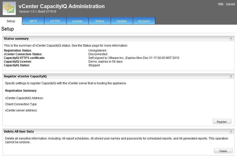 CapacityIQ Installing VMware’s capacity planning tool
