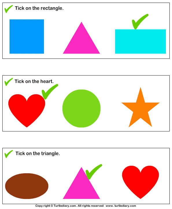 Identify Shapes Worksheet Turtle Diary
