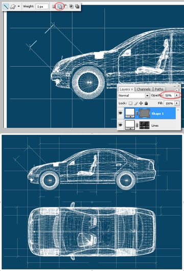 Create a Realistic Blueprint Image From a 3D Object