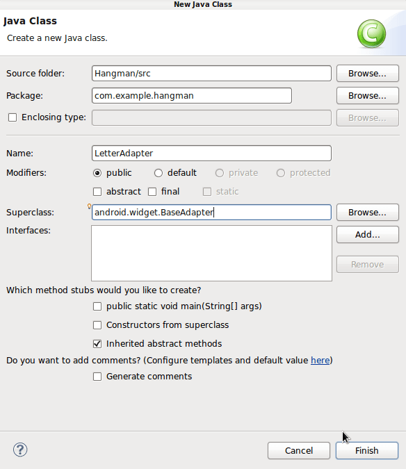 Create a Hangman Game User Interface