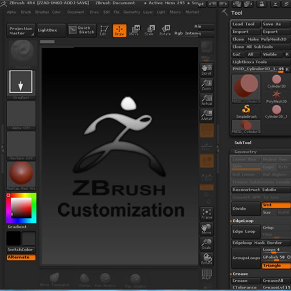 A Basic Introduction to Working with & Customizing ZBrush
