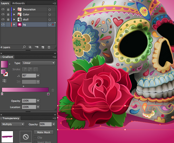 Create "Dia De Los Muertos" Decorations on a Skull in Adobe Illustrator