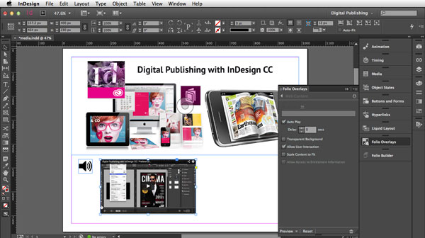 Digital Publishing With InDesign CC Video Files